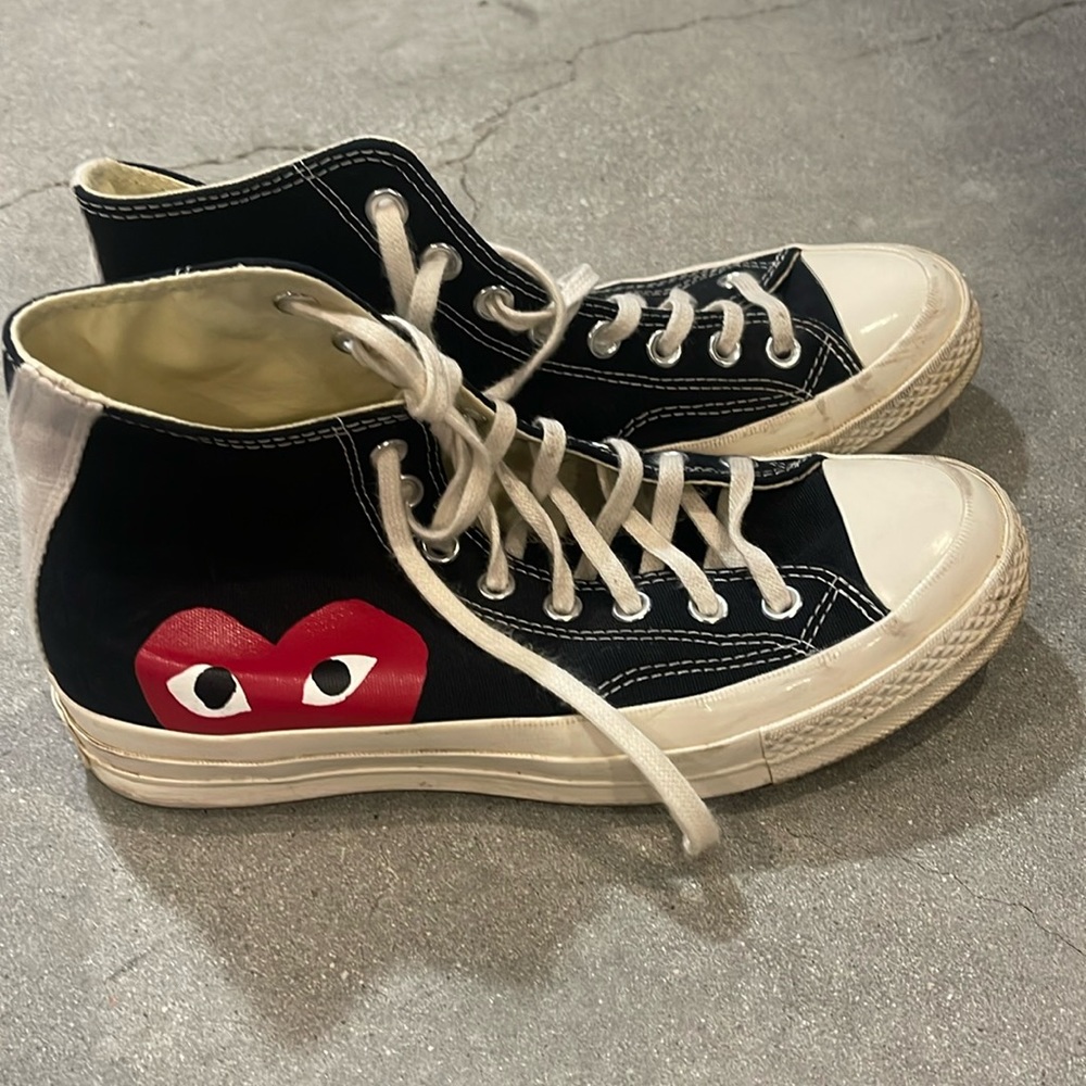 Chuck Taylor All Star 70 Hi Comme des Garcons Hearts Shoes Men's Sz 7Women Sz9